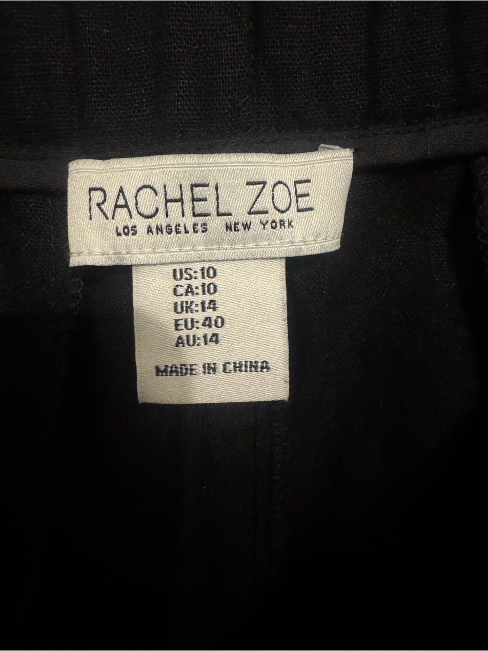 Rachel Zoe Black linen pants.